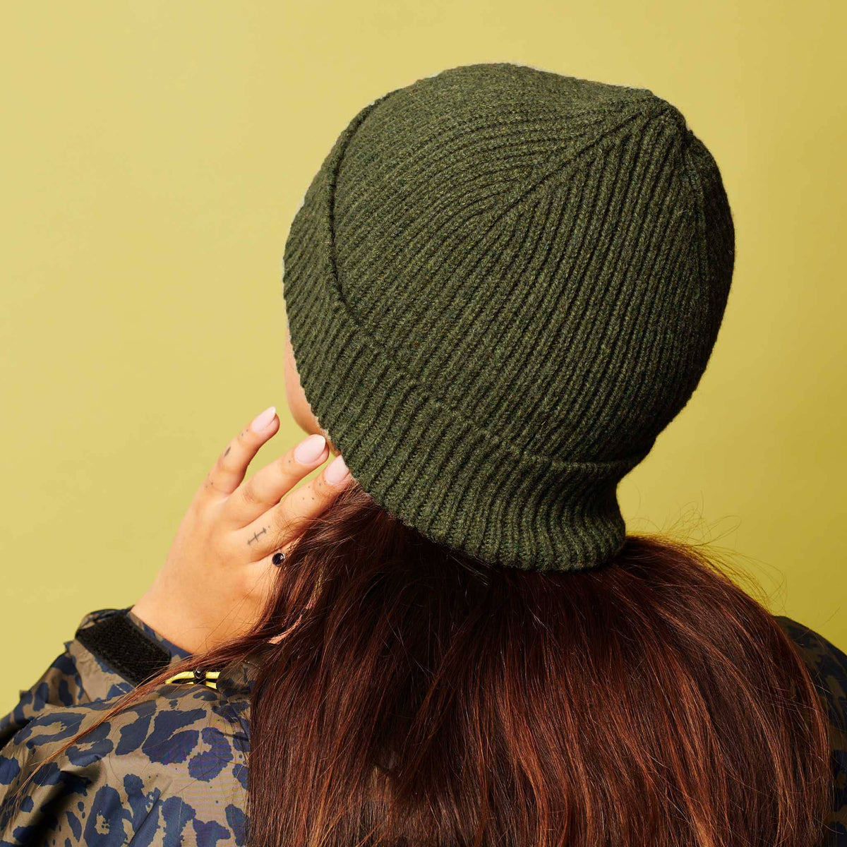Unisex Lambswool Beanie (Rosemary)