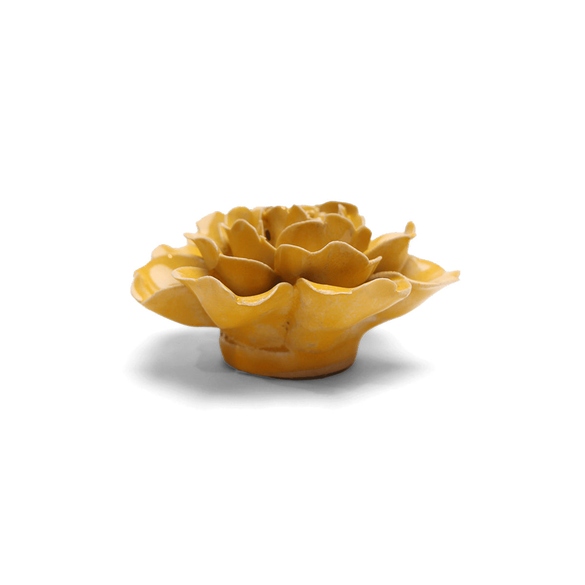Yellow Rose ceramic flower
