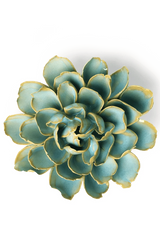 Robin's Egg Blue Marigold ceramic flower