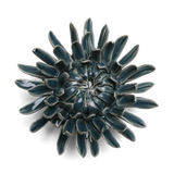 Teal mum ceramic flower