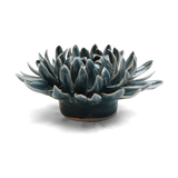 Teal mum ceramic flower