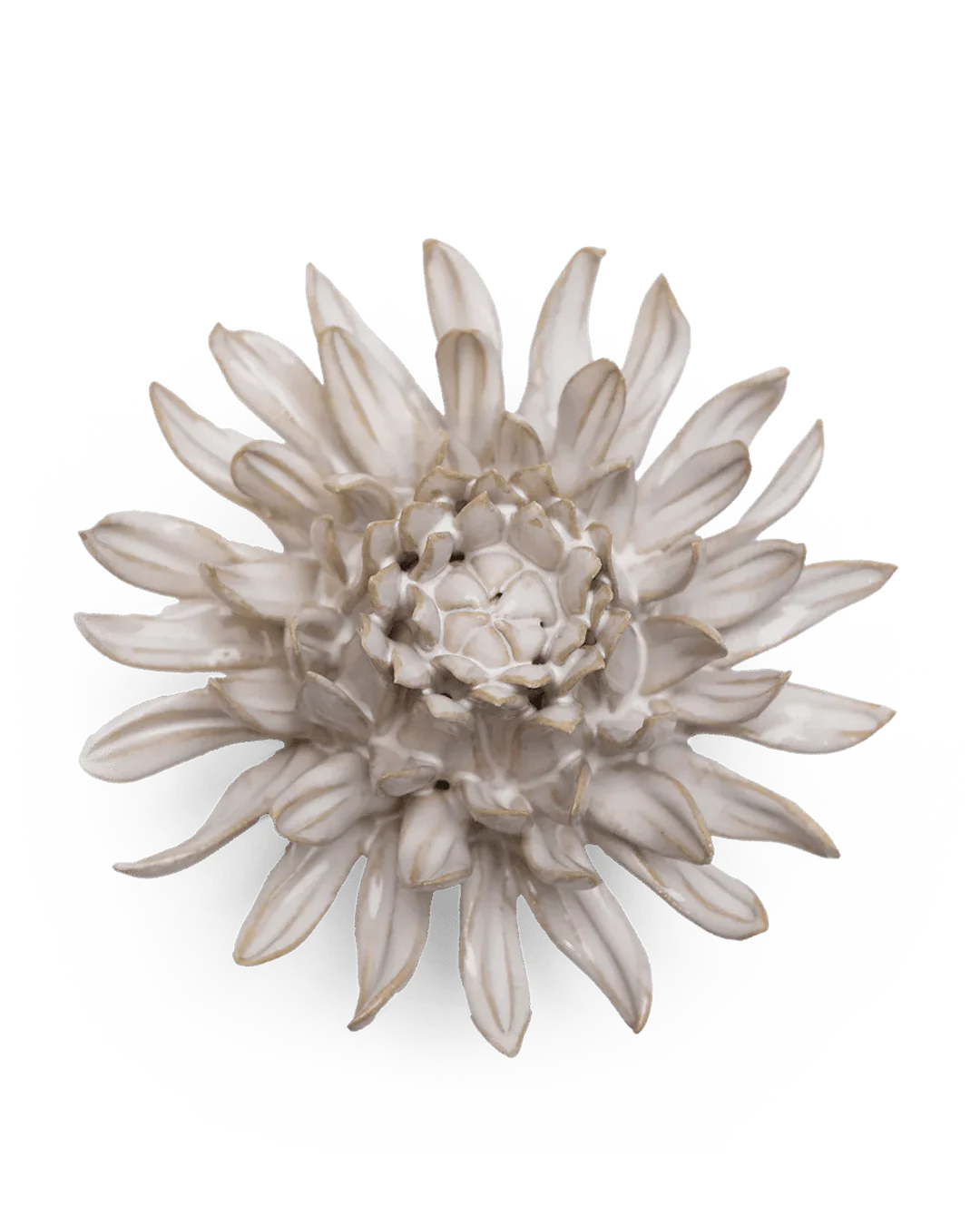 Ivory Spider Mum ceramic flower