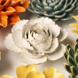 Ivory English Rose ceramic flower