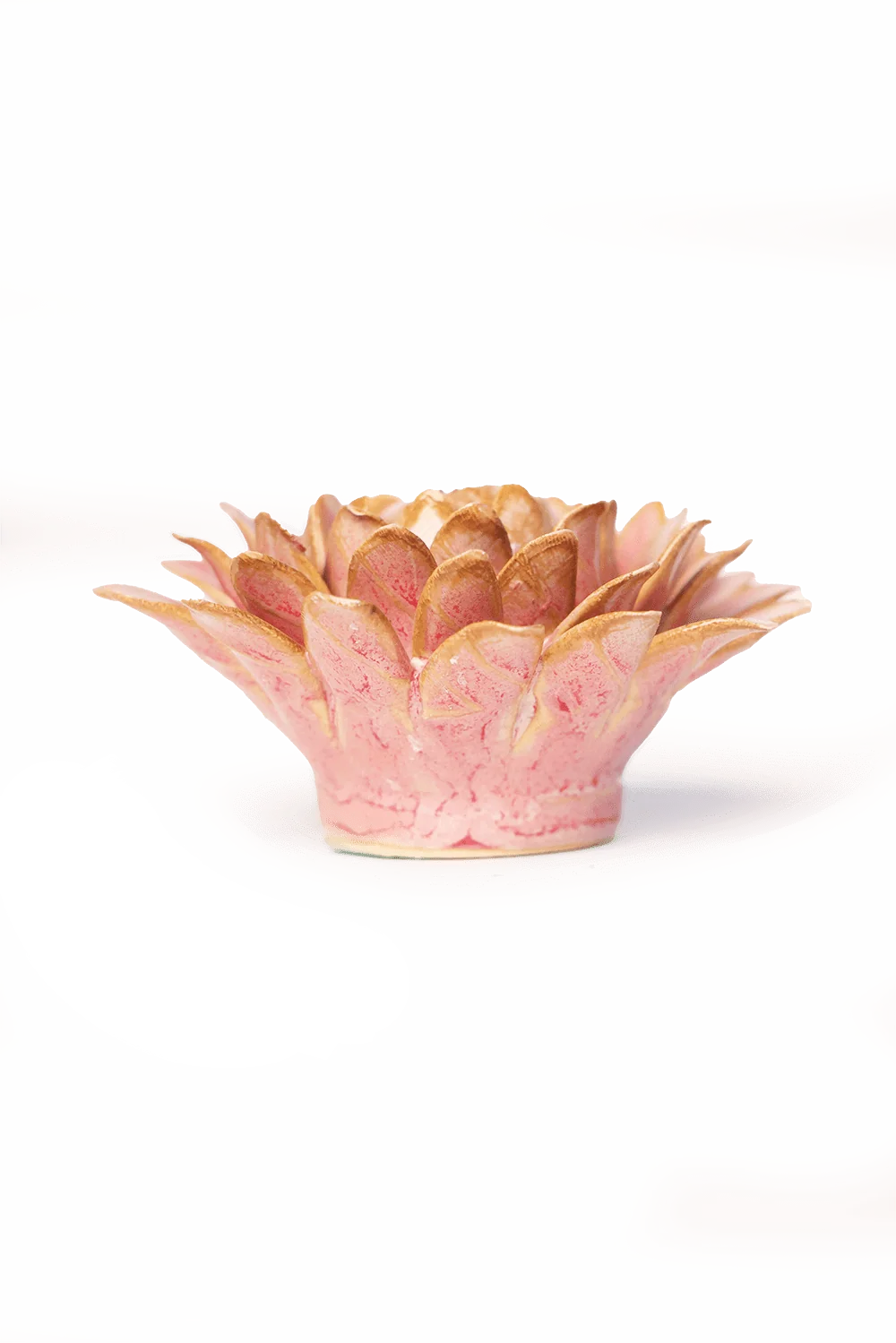 Rose Quartz Pink Strawflower ceramic flower