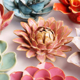 Rose Quartz Pink Strawflower ceramic flower