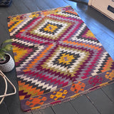 Diamond pattern Turkish kilim