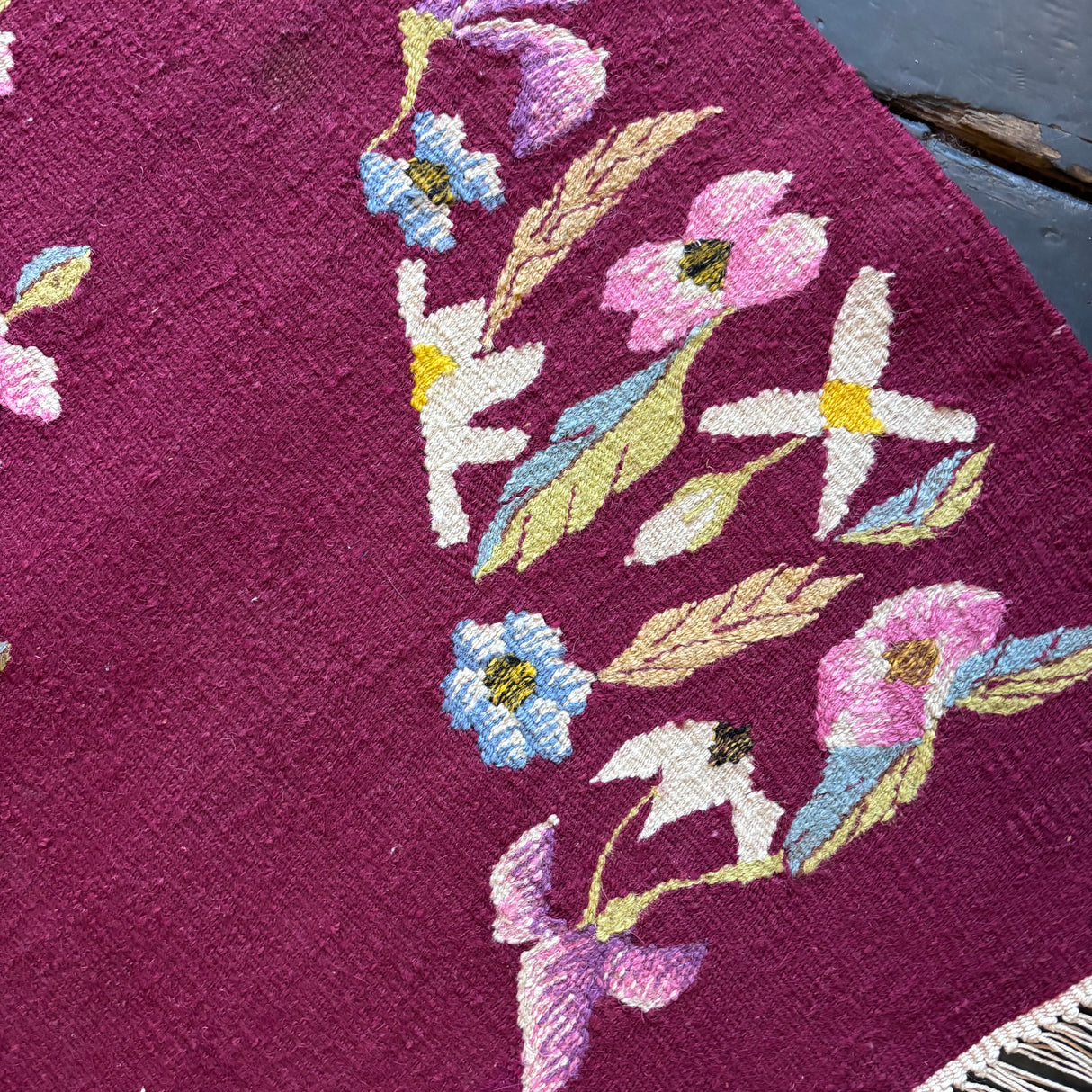Romanian floral rug