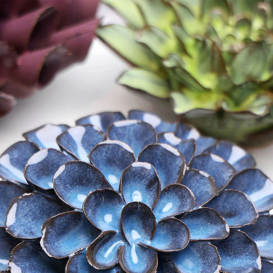 Blue Pompom Dahlia