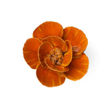 Burnt Orange Poppy ceramic flower