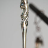 Mouth blown twisted glass icicle