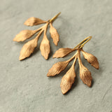 Gold Leaf Chandelier Earrings